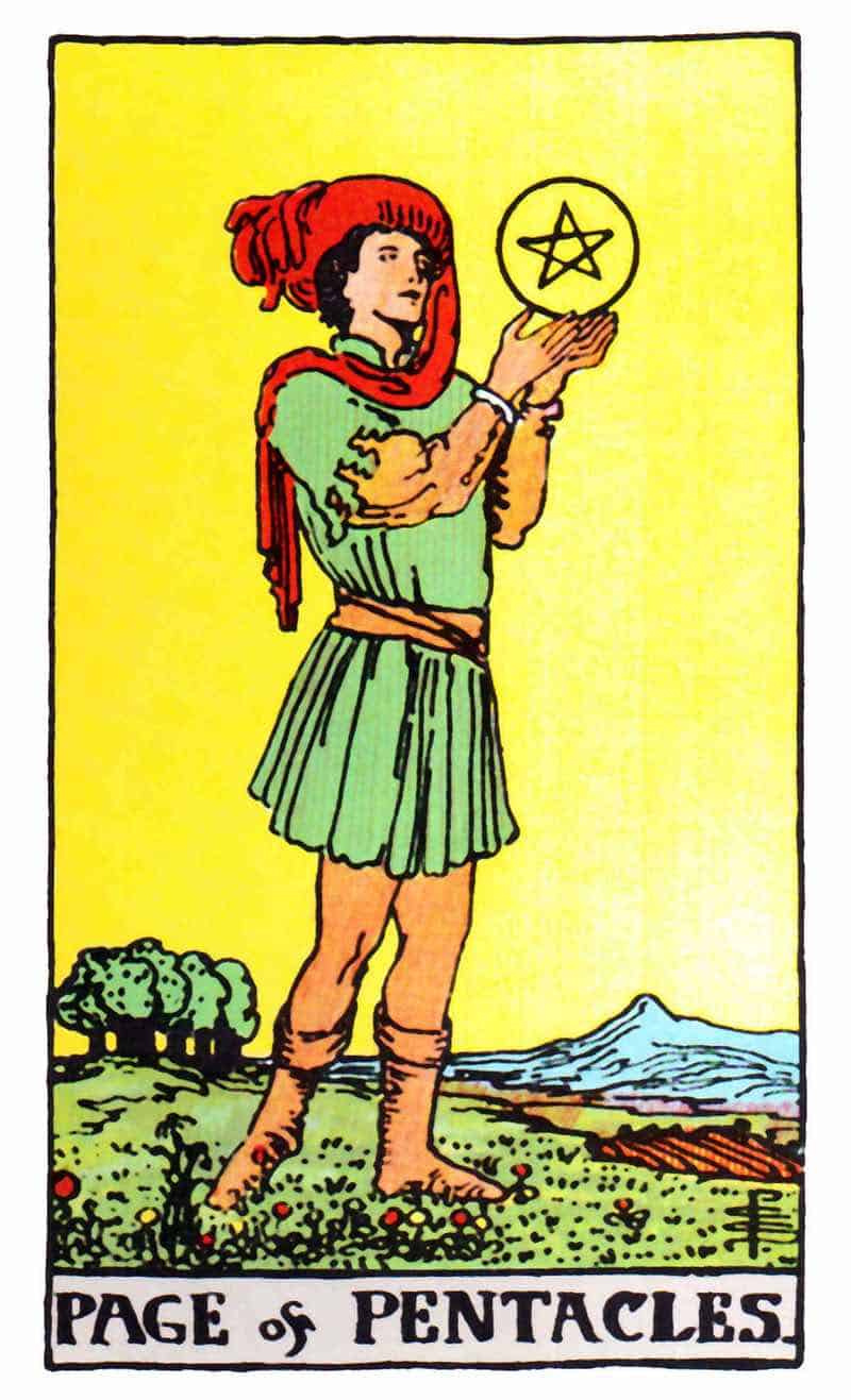   seite der tarotkarte mit pentagrammen